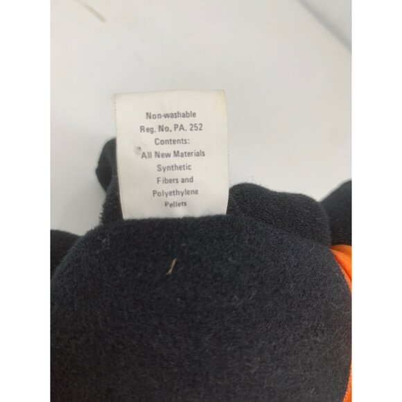 Vintage 1985 Hallmark Hocus Pocus Black Cat Plush Toy With Orange Bow 9" Synthet - Picture 6 of 6